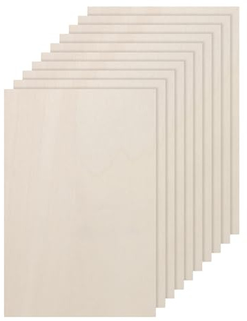 DMiotech 100pz 5.9 x 3.9 Pollici 2mm Spessore Fogli Legno Fogli Tilia Non Finiti Quadrati Compensato per Progetti Artigianali Fai da Te Incisione Laser Bruciatura Legno Disegno