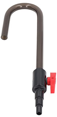 Aquarium Fish Tank Hook Water Changer Automatic Top Off Filler Tube with Control Valve Wall Mounted Efficiently Fill Water Refiller Pipe Hose for 3/8 1/2 3/4 Hose (Curved Hook