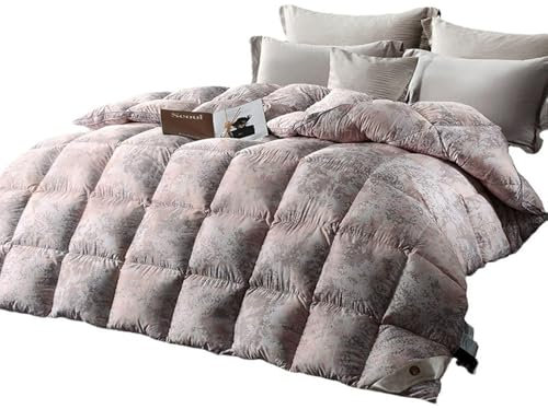 Piumino D'Oca Queen/King Size con Piumino D'Oca - Piumino Tie-Dye, Piumino Ultra Morbido per Tutte Le Stagioni, Piumino con Stampa Soffice e Calda, 220x240 Cm/86x95,B-Filling2000g
