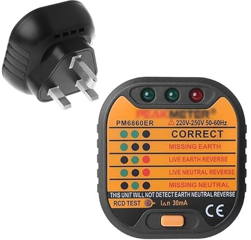 Socket Tester Uk, Rcd Plug Socket Tester, Electrical Voltage Tester, Leakage Plug Polarity Detection, Ground Circuit Switch Current Detection And Verification Device