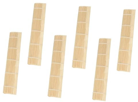 COLLBATH 6stücke Bambusvorhang Sushi-rollmatten Bambusmatte Für Sushi Heimrestaurant Gadget Werkzeug Zur Reisrollmatte