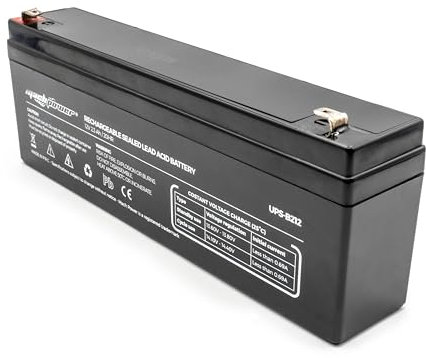 Mach Power Batteria al Piombo AGM 12V 2,3Ah Ricaricabile, Attacchi Faston F1 4,8mm, ideale per Gruppi di Continuità UPS, Sistemi di Emergenza, Allarme, Videosorveglianza, UPS-B212