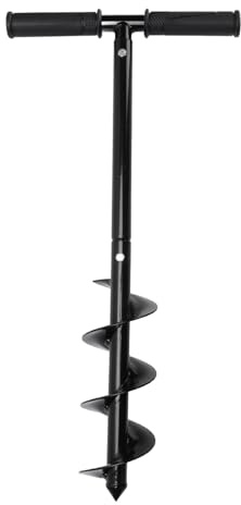 TOPINCN Manual Hole Auger Drill Bit T Shaped Heavy Duty for Quick Planting Flowers and Bulbs Cold Rolled Steel