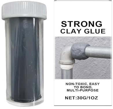 Super Colla Extra Resistente | Stucco Riparazioni 30g Sigillante,Adesivo Impermeabile Forte, Termoresistente, Mastice Rapido Multiuso per Tubi, Fori Parete e Piastrelle in Ceramica