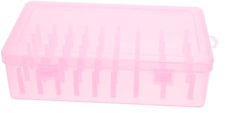Holibanna Scatola caso del filo organizzatore di cucito portafilo per rocchetti di filo organizzatore di filo per cucire contenitori artigianali Organizzatore del filo da ricamo pp rosa
