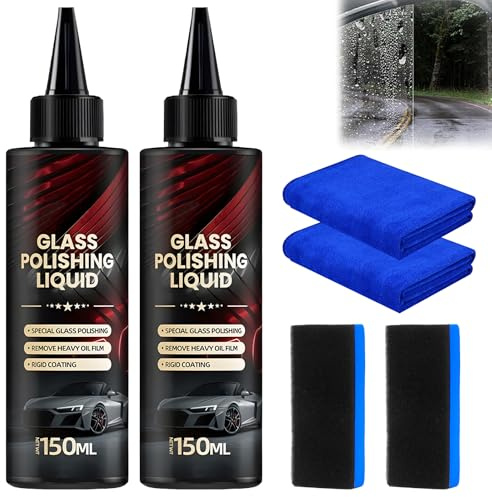Vibbang Glass Polishing Liquid, Polissage Voiture Liquid, Polish pour Vitres, Liquide de Polissage pour les Vitres de la Voix, Oil Film Remover, les Polonais Netoyants