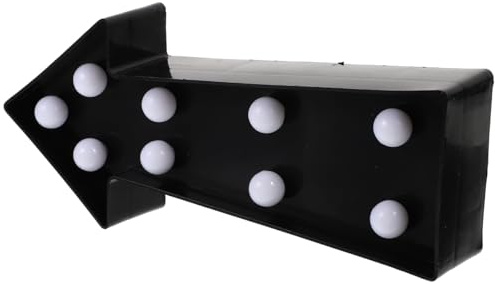 Operitacx Señal de flecha LED con 7 ledes, funciona con pilas, lámpara de flecha inalámbrica para decoración de pared o mesa para habitación infantil, Navidad, cumpleaños