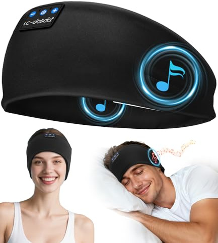 LC-dolida Schlafkopfhörer Bluetooth Sport Stirnband, 15h Akku & HiFi-Stereo