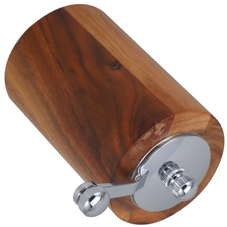 Ipetboom Moulin à Café Manuel en Bois et Acier Inoxydable Grand Format Broyeur à Grains pour Café Expresso à la Main Sel Marin et Poivre Moulin Cuisine Portable pour Usage Intérieur et