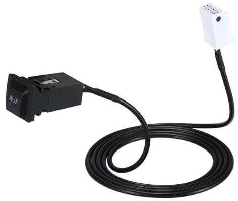 yangwu99 Adatto for VW Passat B6 B7 Golf 6 Polo Bora CC RCD 510 RNS 315 Cavo Interruttore USB for Auto Cavo Pulsante Interruttore AUX(Gray)