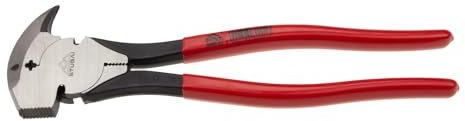 STUBAI-FARMERZANGE 265 mm, 700 g, aus Stahl mit Drahtabschneider, poliertem Kopf und kunststoffbeschichteten Griffen für professionellen Zaunbau und vielseitige Drahtarbeiten