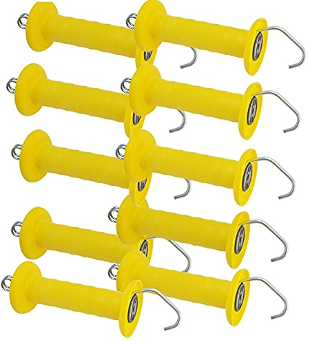 VOSS.farming 10 x Torgriff gelb Haken Torgriffe für Weidezaun Torgriff Pferdezaun