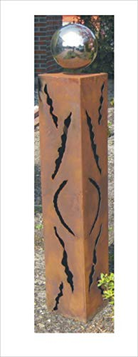 Rost Säule RS18 Rostsäule Gartensäulen Gartendeko Deko rostig Edelstahlkugel Rostsäule