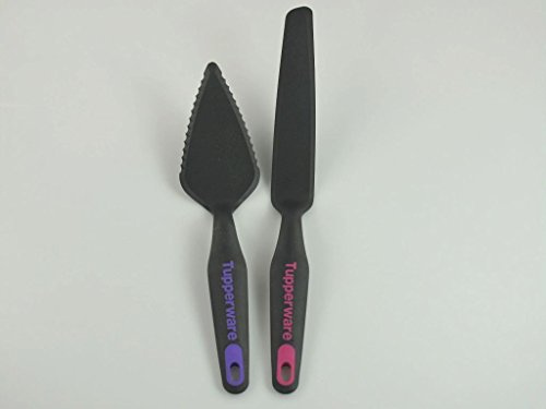 Tupperware Griffbereit Tortenstück schwarz + schmale Palette schwarz-pink, Kunststoff, FOOD_SPATULA, Spachtel, Löffel, 3169011, 3098681031