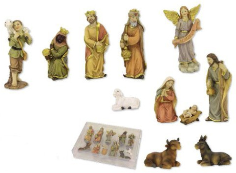 Unbekannt Krippenfigurenset, 11-TLG. Set, für 6cm Figuren