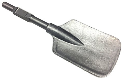 WERKON Schaufelmeißel 135 x 410 mm, SDS Hex 30 mm, für Abbruchhammer, Beton | Aus gehärtetem Stahl, Sechskant-Aufnahme, Einsatz bei Asphalt und Schotter, inkl. Kunststoffkoffer, 3,6 kg