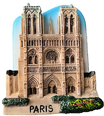 Notre Dame de Paris Frankreich 3D-Kühlschrankmagnet Touristen-Souvenirs, handgefertigt, Paris-Reise-Aufkleber, Kühlschrankmagnet, Heim- und Küchendekoration