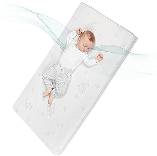 roba Babymatratze 70 x 140 cm - AIR BALANCE PLUS - safe asleep - Matratze für Kinderbetten - Optimales Schlafklima für Babys