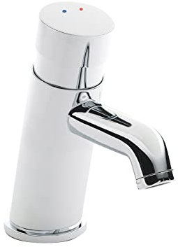 ENKI, Vision, BT4303 Mono Non Concussive Basin Mixer Tap Modern, Commercial Use, Adjustable Shut Off Time, Chrome