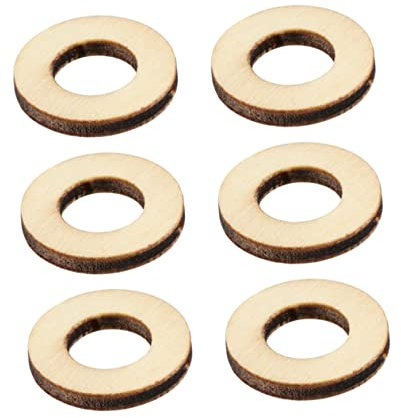COHEALI Kreisförmige Holzstücke Ausgehöhlte Holzscheiben 200 Stück Kleiner Holzscheiben 2cm Selbstgemacht Bastelzubehör Scrapbooking Dekoration für Weihnachten und Wanddeko