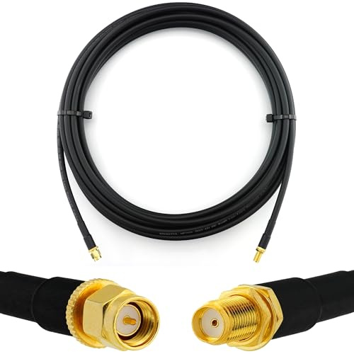 RANGEFUL SMA mâle vers SMA femelle 3m Cable Coaxial — câble d'extension HF240 (LMR 240 équivalent) rallonge etanche — pour Routeur WIFI Radio Antenne LTE Amplificateur GSM 4G 5G 6G LTE Hotspot