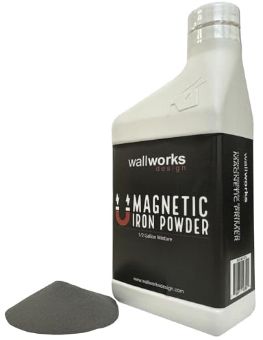 Wallworks Design Magnetic Iron Powder - Turn Ordinary Primer to Magnetic Primer (1/2 Gallon Mix)