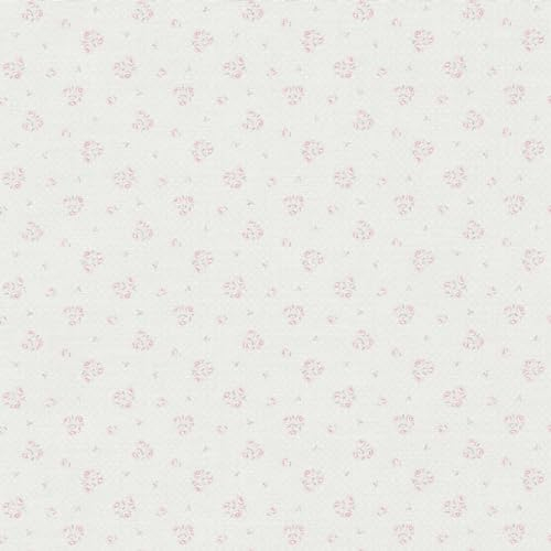 BRICOFLOR Romantische Tapete mit Rosen im Shabby Chic Landhaus Vliestapete mit Blumen in Weiß Rosa ideal für Küche und Flur