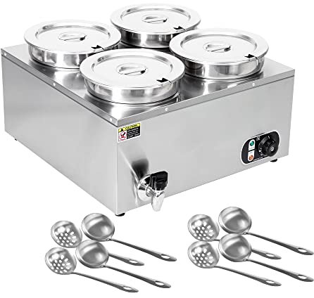 Scaldavivande Commerciale Da Appoggio, Scaldavivande Elettrico Da 1100 W, Pentola Per Zuppa Da Appoggio In Acciaio Inossidabile Da 14 Litri, Scaldavivande Professionale Macchina Per La Conservazione