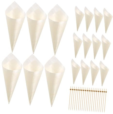KICHOUSE Cucuruchos Desechables De Madera Para 200 Unidades Decoración Para Fiestas Tropicales