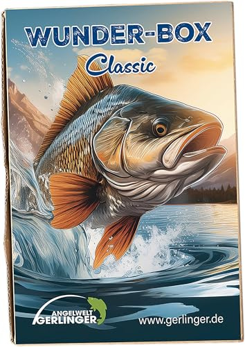 Angelwelt Gerlinger Wunder-Box-Classic, Wundertüte Angeln, Überraschungbox Angeln, Mystery-Box Angelzubehör, Angelset Kleinteile, Geschenk für Angler