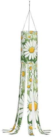 WCXTHGFA Windsack mit Gänseblümchen-Druck, vielseitig, charmante Outdoor-Dekoration für Herbst, Erntedankfest, Winter