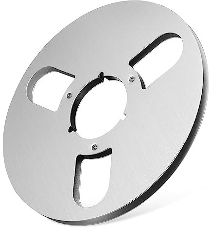 HOMSFOU Carrete De Cinta Vacío De Aleación De Aluminio Accesorio Para Grabadora De Audio Diseño De Tres Orificios Para Restaurar y Organizar Cintas