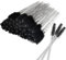 Lot de 50 pinceaux jetables en cristal pour les yeux, les cils et les sourcils - Noir