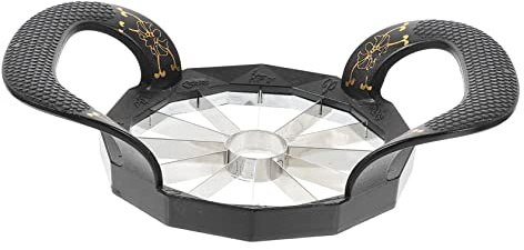 MAGICLULU Évideur de Pommes en Alliage de Zinc Prise Confortable et Rangement Pratique pour Fruits, Outil de Coupe Noir Cuisine