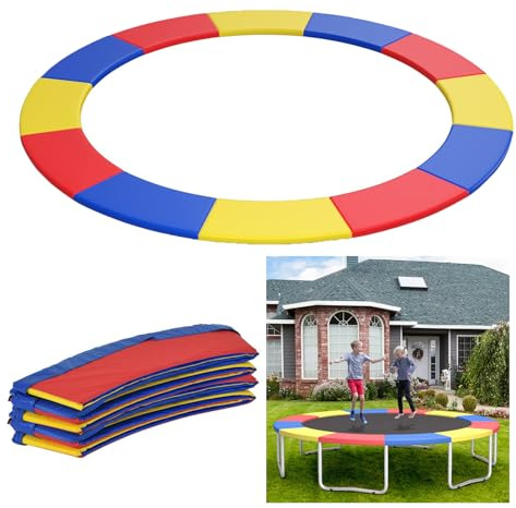 Flanliy Trampolin Randabdeckung 305, UV-beständig Umrandung Trampolin Ersatzteile, Wetterbeständig Trampolin Umrandung, Reißfestes Randabdeckung für Trampolin Randschutz (Farblig)