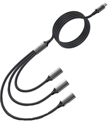 Hub tipo C a 3 puertos USB 2.0 HUB múltiple OTG 3 puertos tipo C USB Hub de carga adaptador de cable