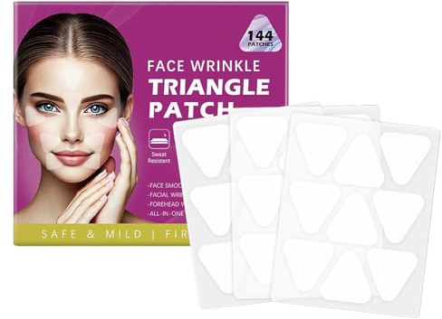 Parches faciales para la frente, 144 unidades, hidratantes y reafirmantes, loción de cuidado para dormir, frente, labios, cuello y arrugas