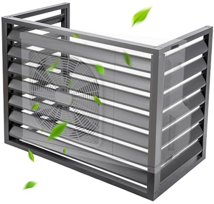 LYUCAYHQ Cache Clim 3 Panneaux, Cache Climatiseur Exterieur, Cache-Poubelle Extérieur, pour Poubelles, Climatiseurs et Abris pour Équipements de Piscine(Gray,100x50x70cm/39x20x28in)