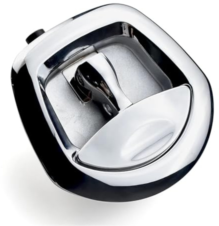 Cajas de herramientas for caravanas y remolques XK160 con candado de paleta resistente (1 unidad, negro)(Silver)