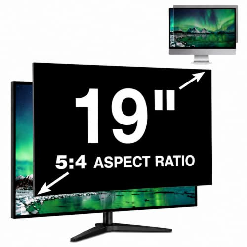 PinnWaa Monitor Blickschutzfolie 19 Zoll 5:4, Abnehmbarer Sichtschutz | 377 x 302 mm, Blickschutzfilter, Anti Blaulicht, Blendschutz, Displayschutz, Anti-Spy Privacy Filter, Anti-Fingerabdruck