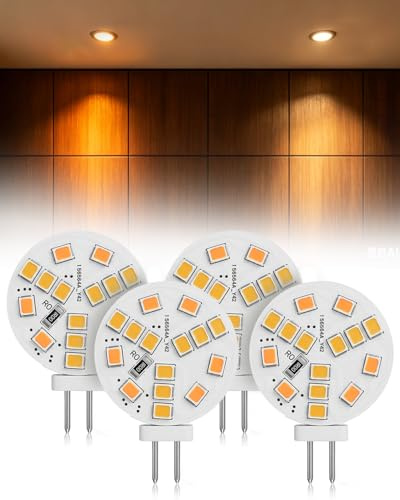 Lamptobe 2W G4 LED Lampe (Entspricht 20W Halogen), Warmweiß Dimmbar (3000K Bis 2000K), G4-Sockel, AC/DC 12-24V, 200LM, Nicht Dimmbar, Geeignet FüR Einbau- Und Schienenbeleuchtung, 4er-Pack