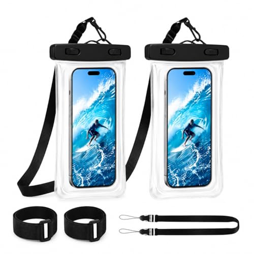 x2 Custodia Impermeabile Smartphone Galleggiante, [Design 3D unico pezzo ] IPX8 Borsa Impermeabile Cellulare snorkeling,sub,immersioni, Cover Subacquea, Altri Smartphone 8