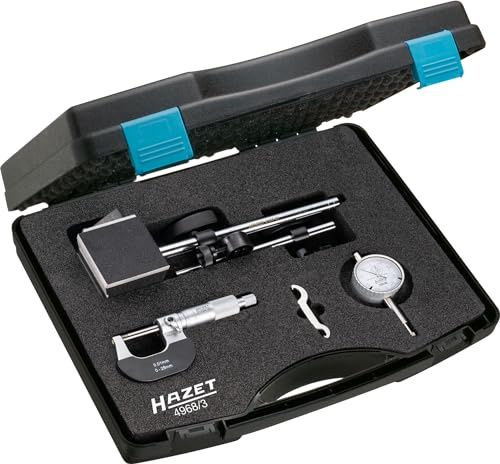Hazet Bremsenprüfwerkzeug-Satz 4968/3, 3-teilig, Kunststoff-Kasten | 2380 g, 3-teilig, Antrieb 640240 Bremsendienst, Ersatzteil verfügbar, Kontrolle des Seitenschlags der Bremsscheibe
