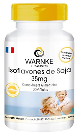 Isoflavones de Soja 35 mg - 100 gélules - Avec vitamine E | Warnke Vitalstoffe - Qualité des pharmacies allemandes