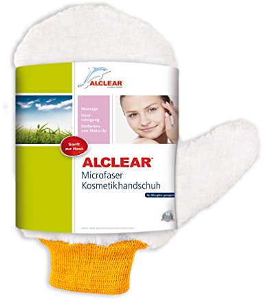 ALCLEAR 200805 Kosmetikhandschuh aus Ultra-Microfaser: wie waschbares Abschminkpad, porentief und hautschonend, umweltfreundlich sanft nur mit Wasser ohne Reiniger Kosmetik Gesichtswasser