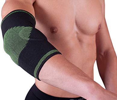 Ellbogenbandage/Epibandage, Tennis-/Golfarmbandage mit 2 seitlichen Gelkissen (S)