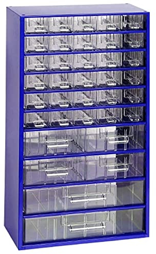 HW Kleinteilemagazin Metall blau 30+6+1 Schubladen Werkstattqualität 306x551x155 mm