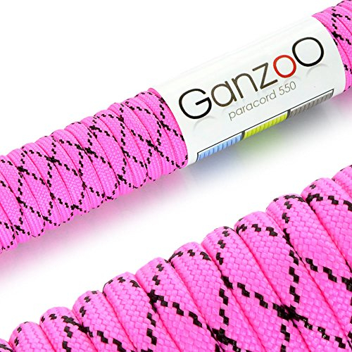 Paracord 550 Seil für Armband, Leine, Halsband, Nylon-Seil 15 Meter, Magenta