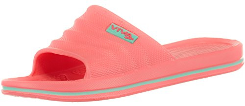 Brandsseller Ciabatte da bagno da donna, con strisce laterali sulla suola, Coral turchese chiaro., 39 EU