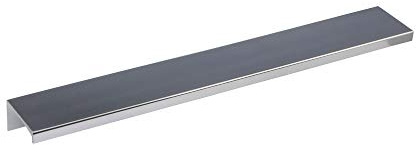 Gedotec Schrankgriff Möbelgriff Küche Griffleiste Chrom poliert Design-Griff Aluminium - GR10145 | Küchengriff eckig für Schubladen | Alu Profilgriff Länge 250 mm | 1 Stück - Schubladengriff Vintage